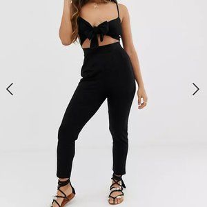 ASOS DESIGN Petite cami jumpsuit with knot front 2